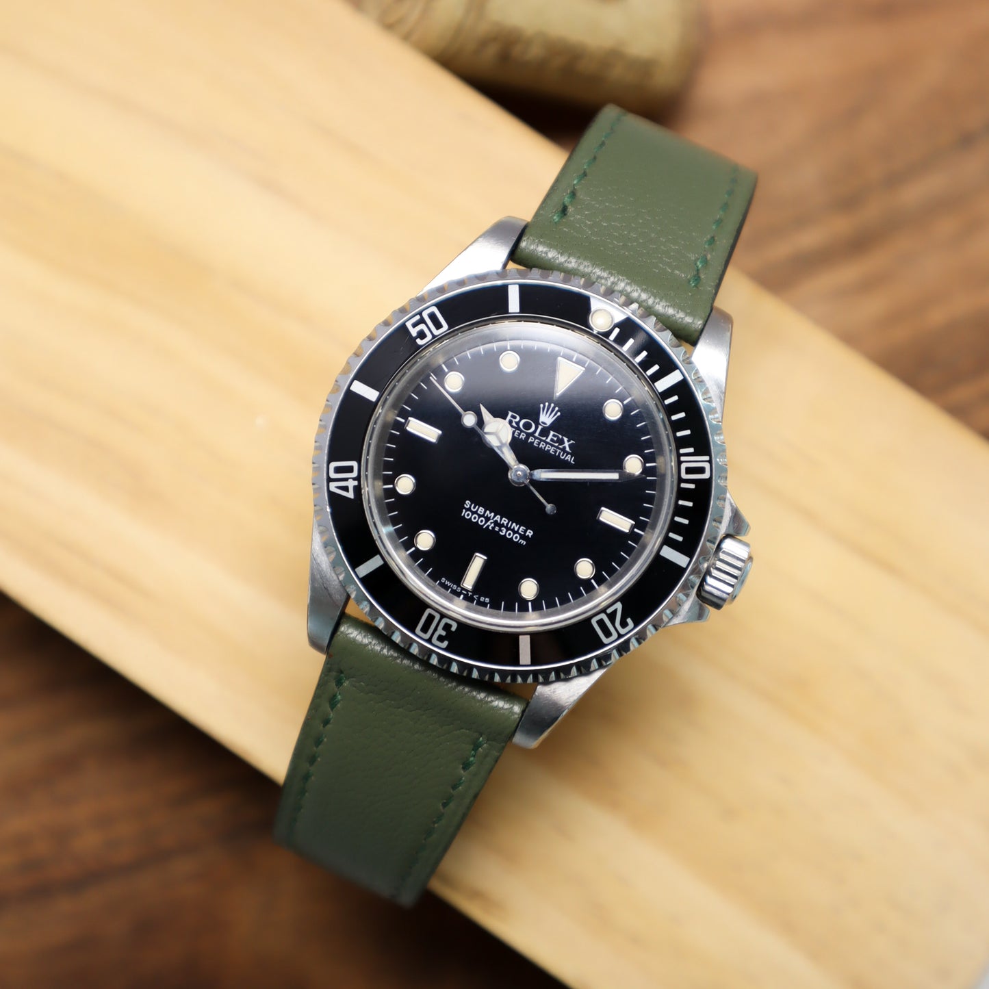 Olive Green Chèvre Lean Strap