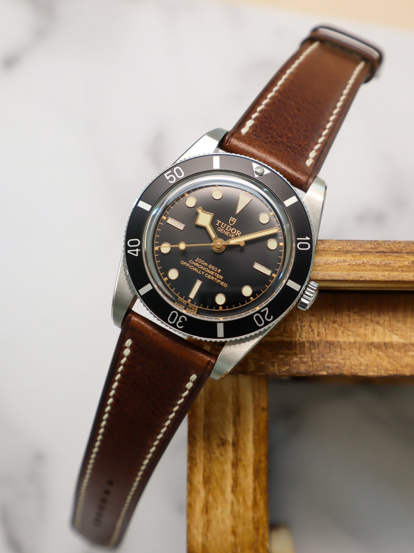 Vintage Dark Brown Vachetta (Minerva Box) Lean Strap