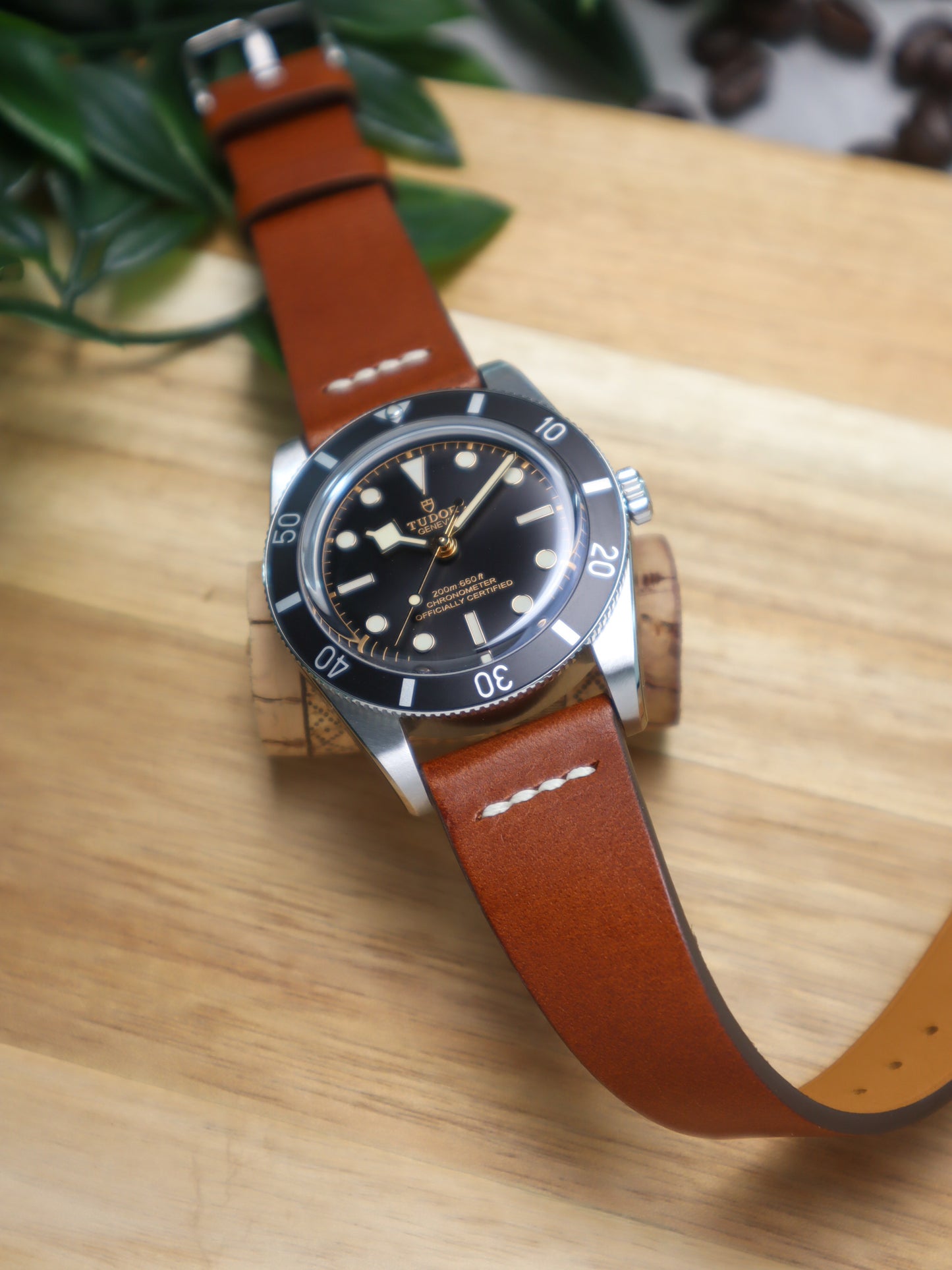 Chestnut Brown Buttero Row-Stitch Strap