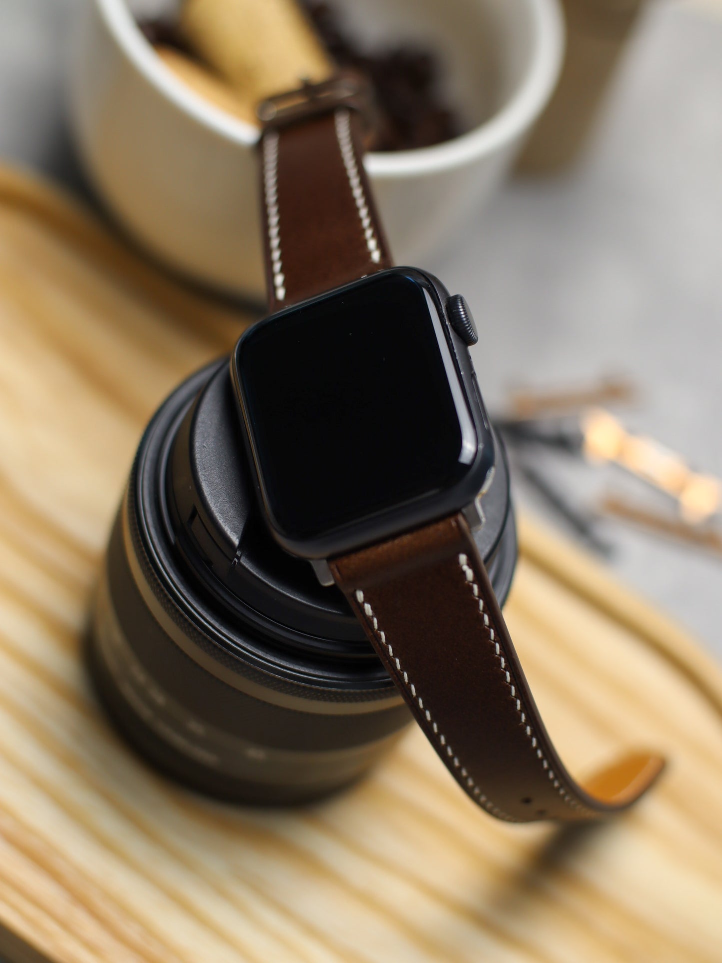 Dark Brown Buttero Apple Watch Lean Strap
