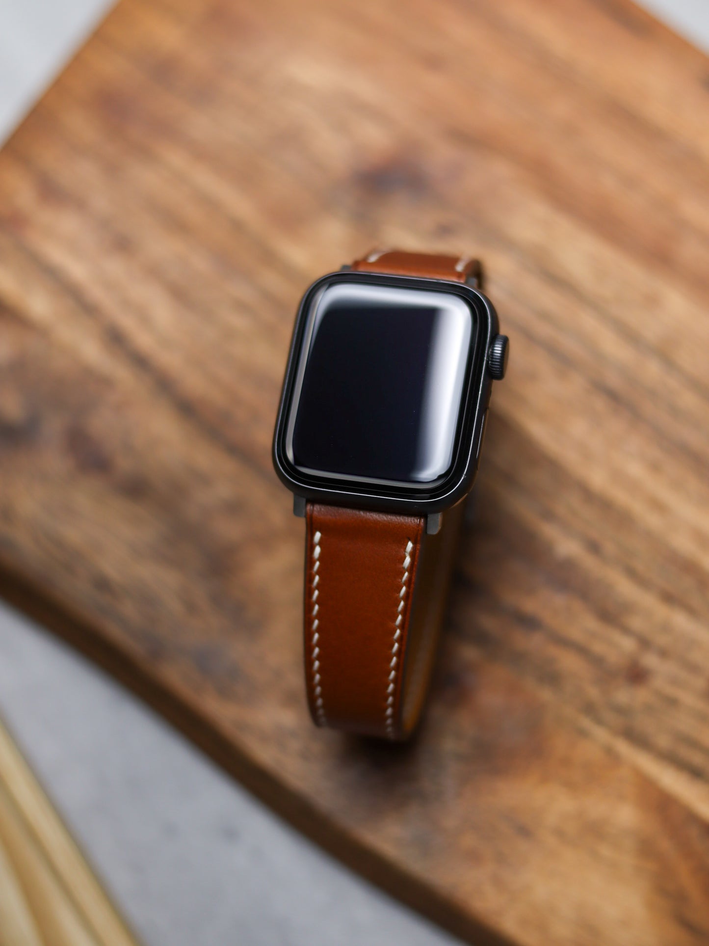 Chestnut Brown Buttero Apple Watch Lean Strap