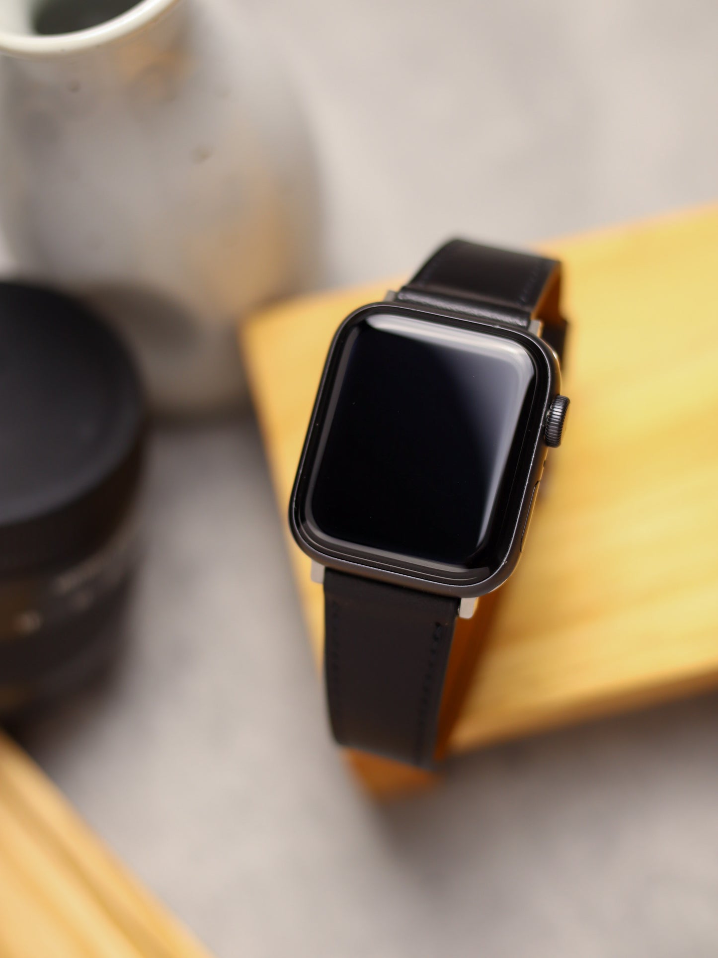 Matte Black Buttero Apple Watch Lean Strap