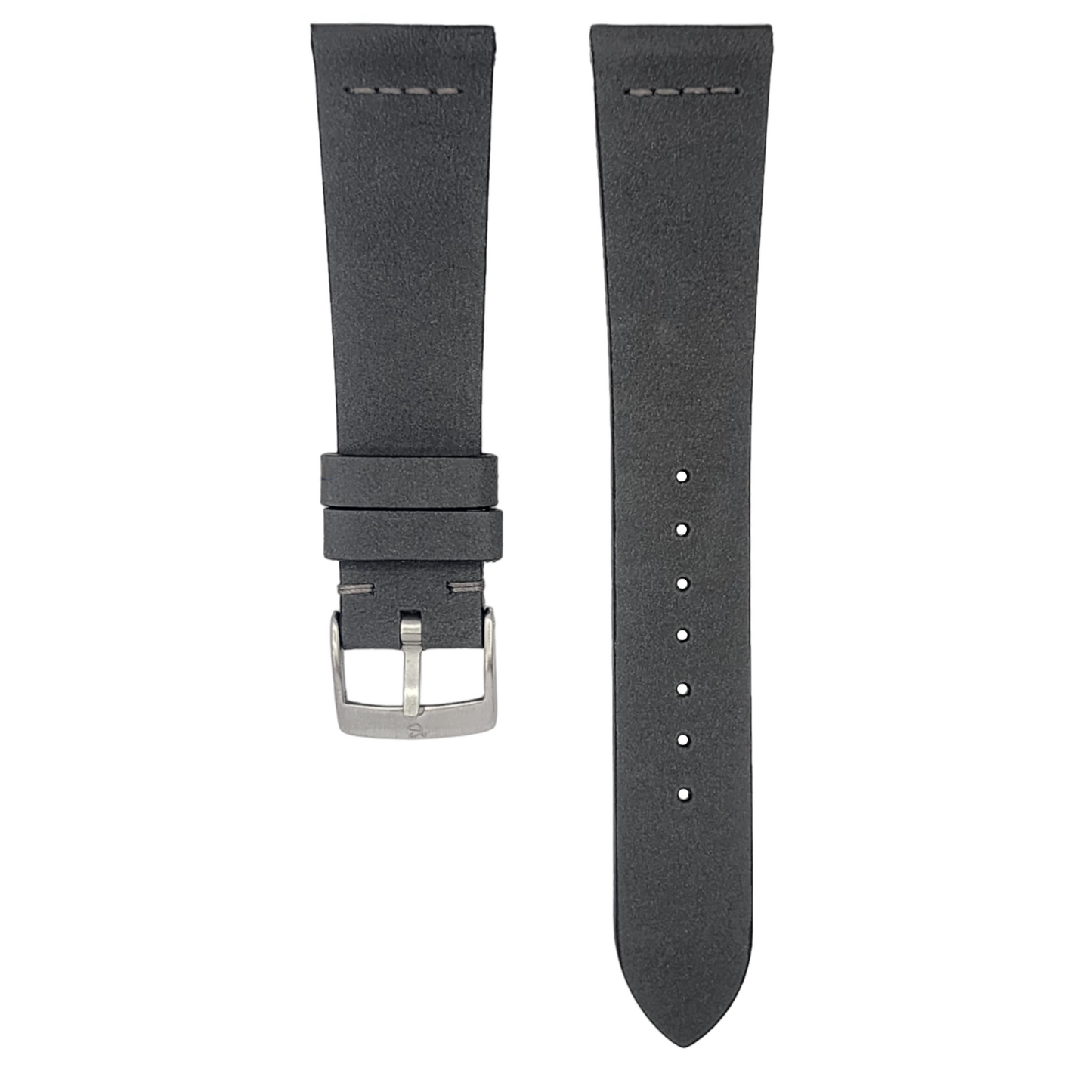 Ash Grey Nubuck Row-Stitch Strap