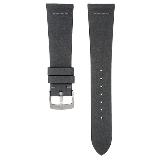 Ash Grey Nubuck Row-Stitch Strap