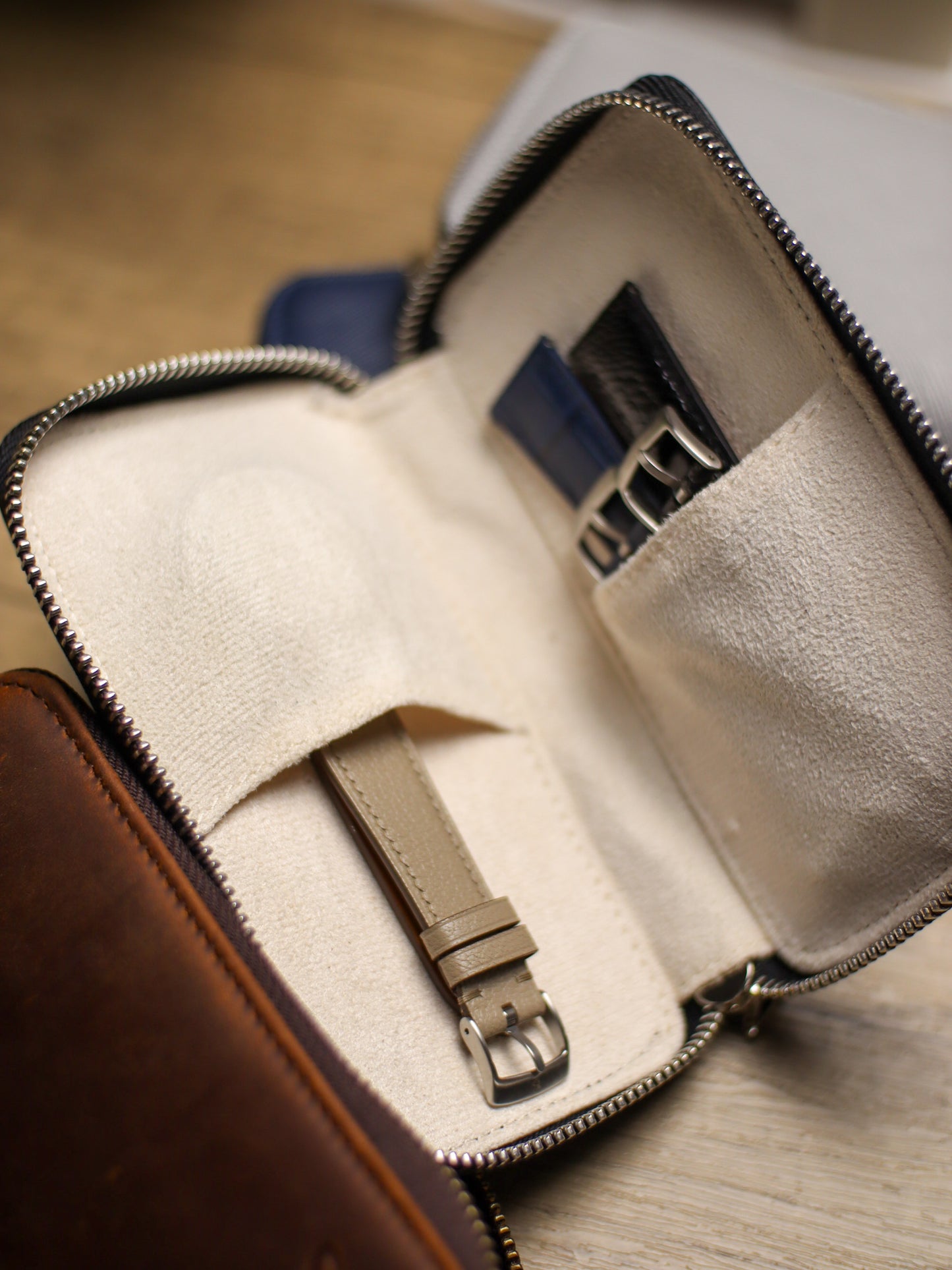 Classic Black Saffiano Zip Pouch