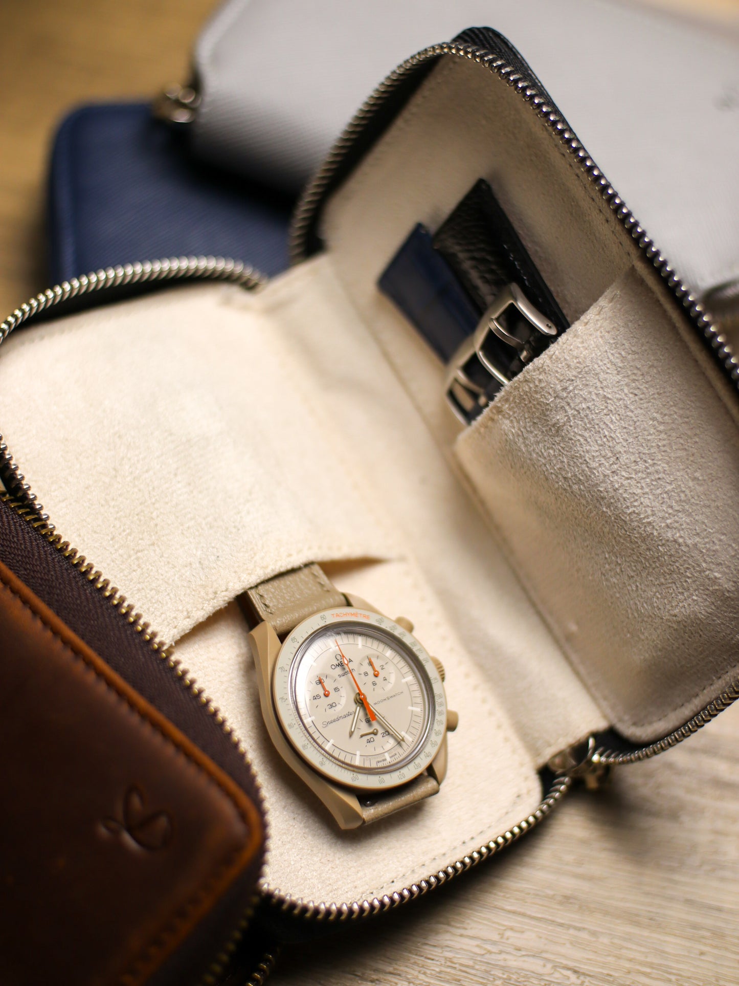 Classic Black Saffiano Zip Pouch