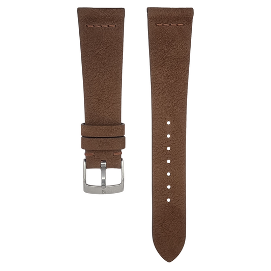 Chestnut Brown Nubuck Row-Stitch Strap