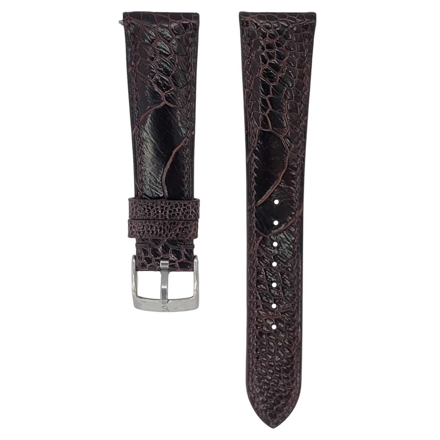 Espresso Brown Ostrich Hallmark Strap