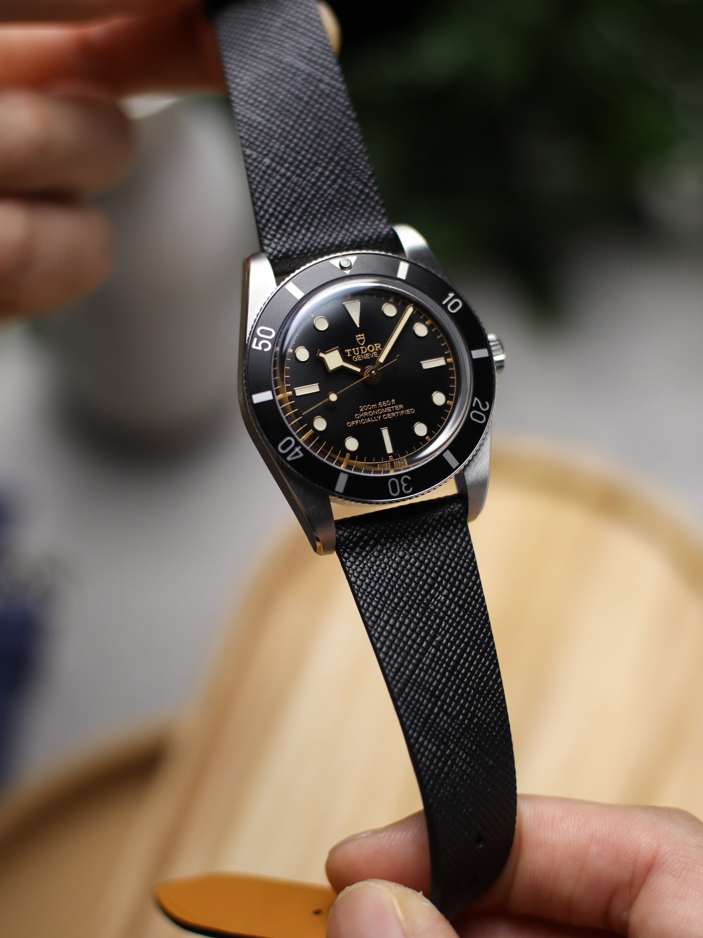 Classic Black Saffiano Stitchless Strap