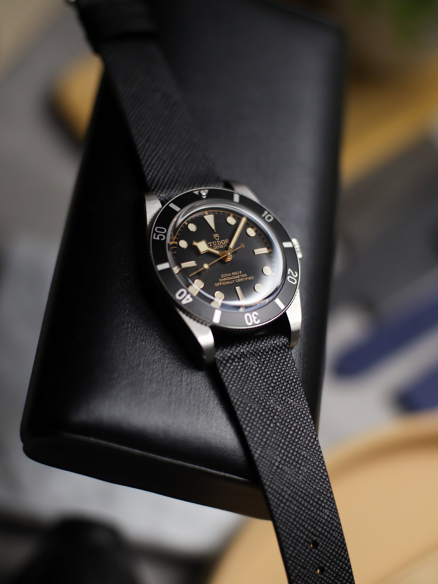 Classic Black Saffiano Stitchless Strap