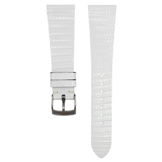 Pearl White Lizard Stitchless Strap