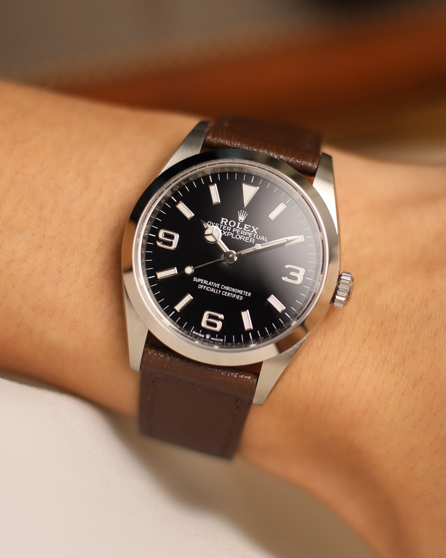 Dark Brown Chèvre Lean Strap