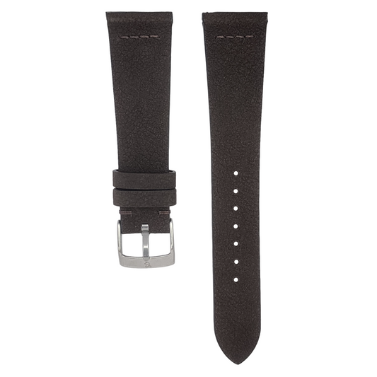 Dark Brown Nubuck Row-Stitch Strap