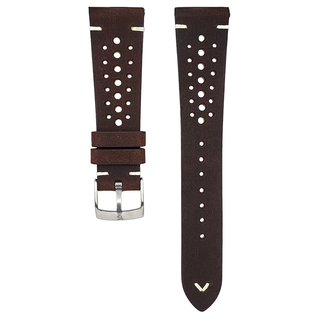 Dark Brown Waxy Rally (Point-Stitch) Strap