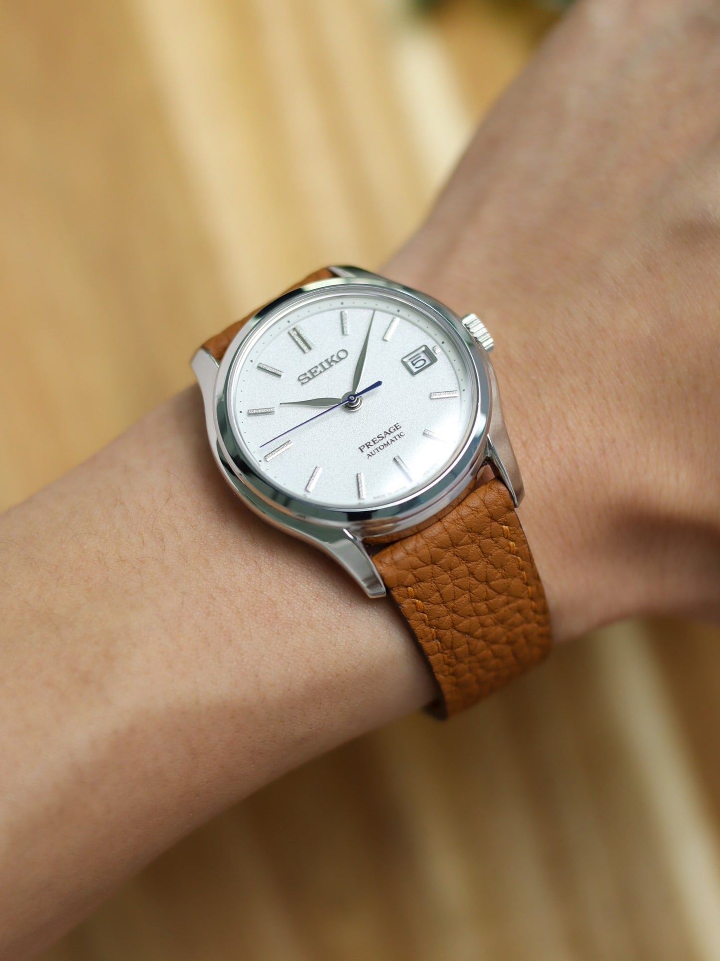 Gold Brown Togo Lean Strap