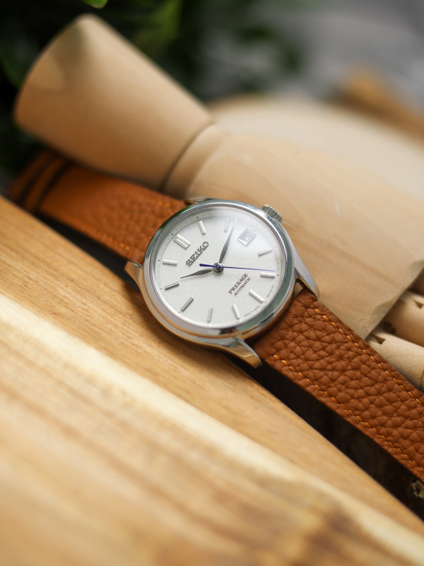 Gold Brown Togo Lean Strap