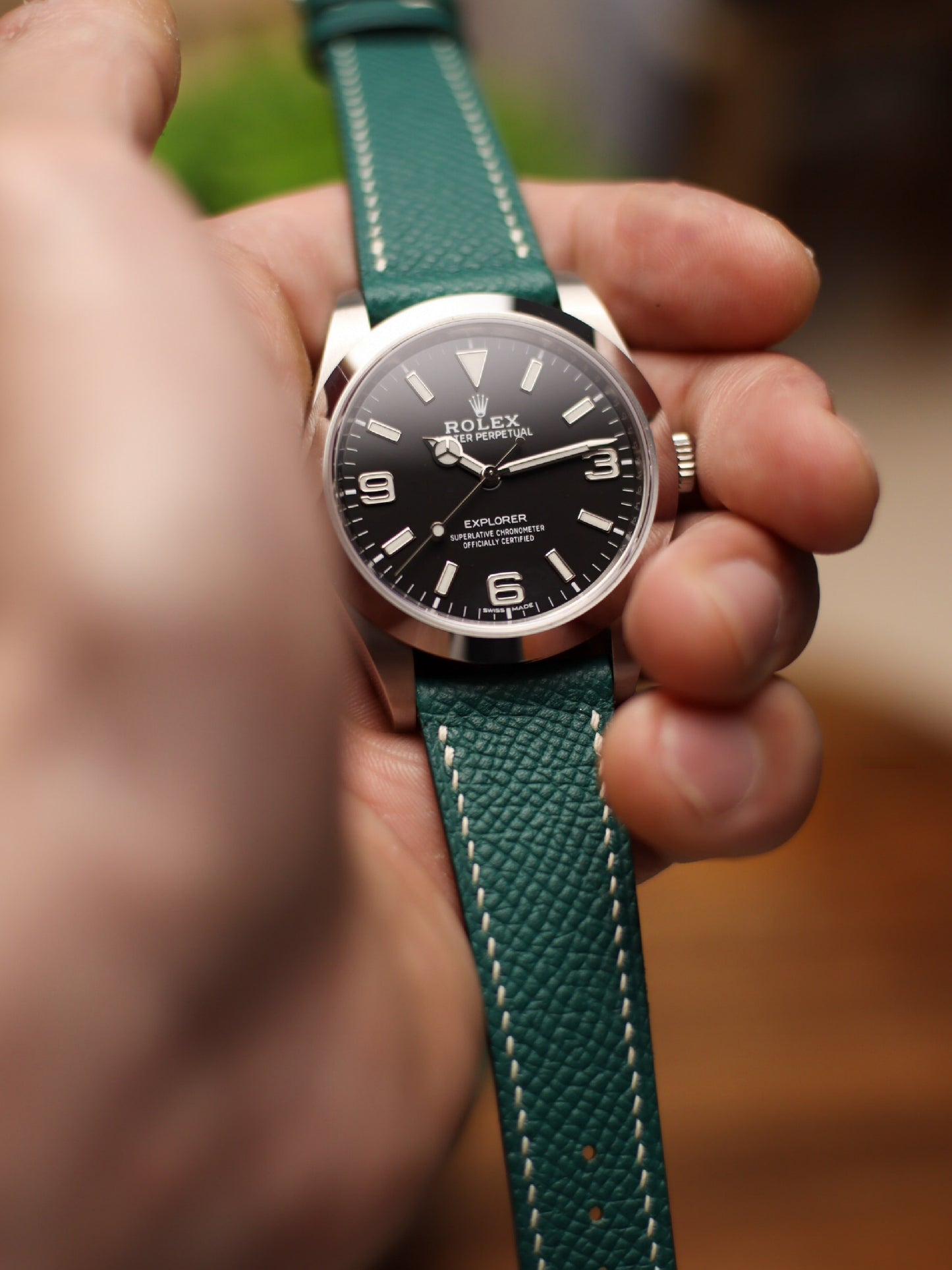 Hunter Green Epsom Lean Strap