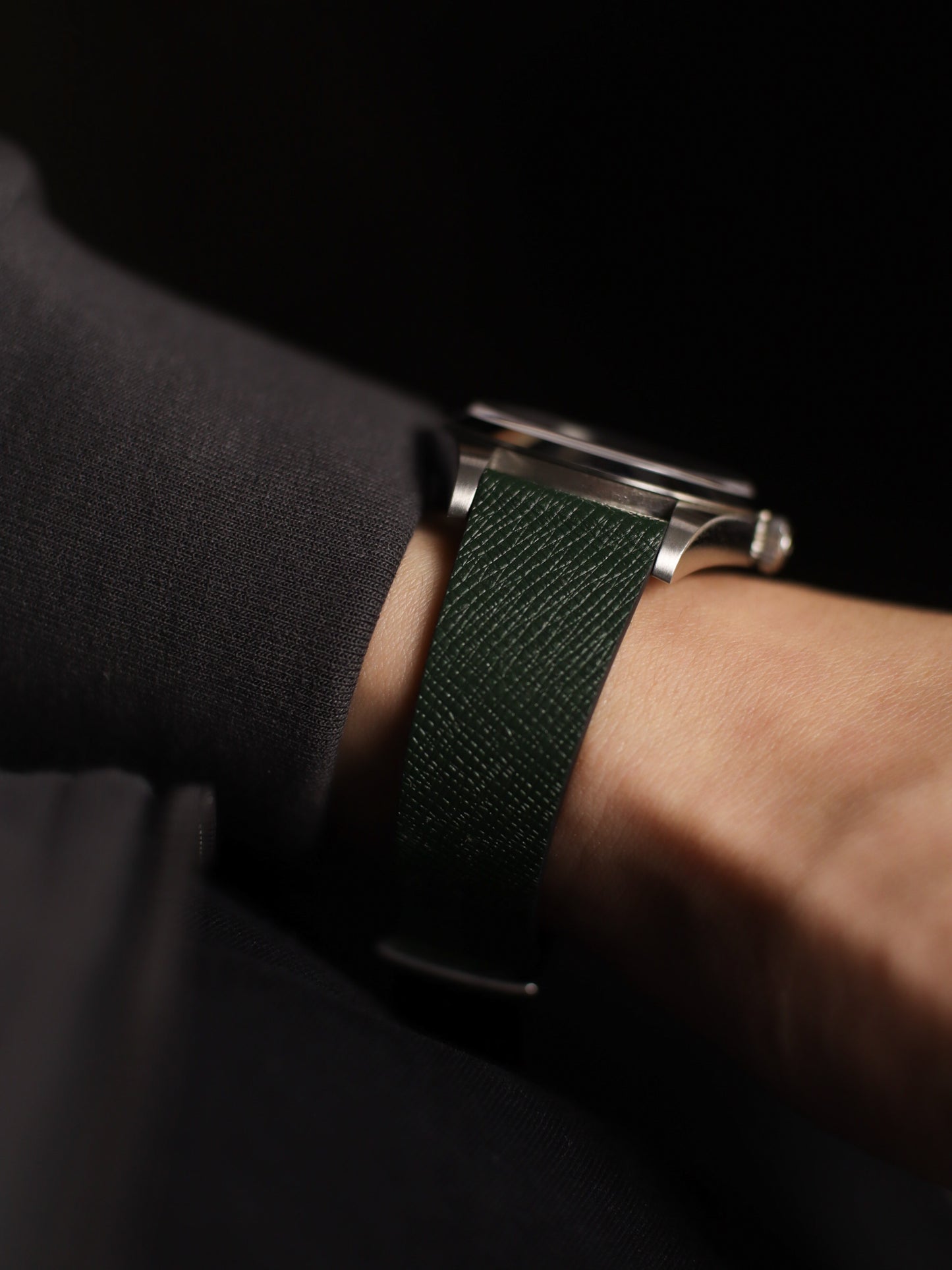 Hunter Green Saffiano Stitchless Strap