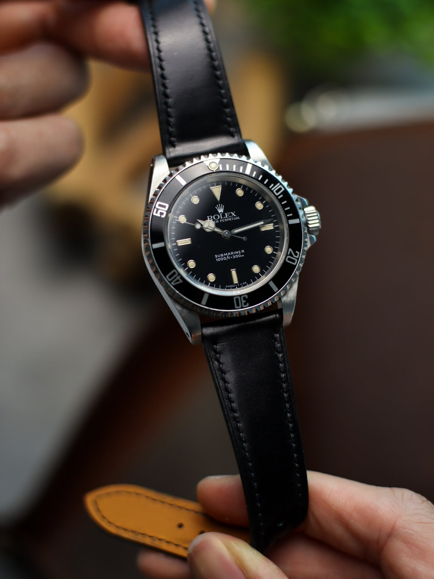 Ink Black Shell Cordovan Lean Strap