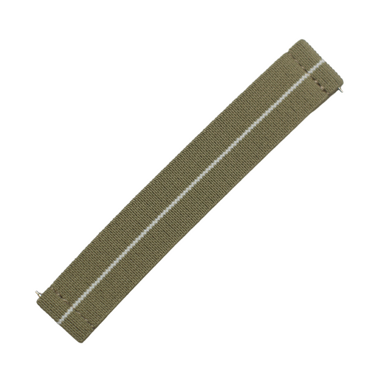 Khaki/White Elastic Band