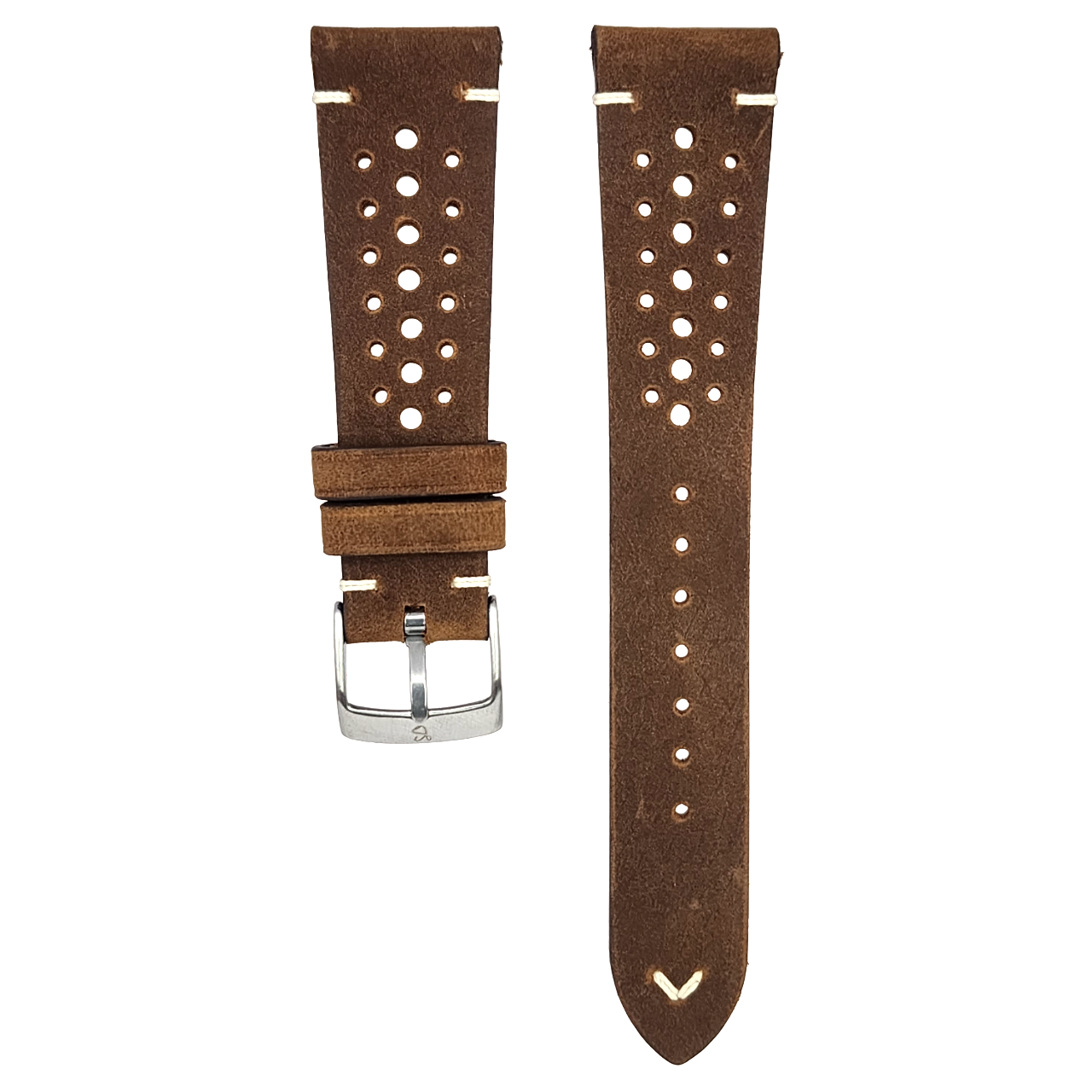 Light Brown Waxy Rally (Point-Stitch) Strap