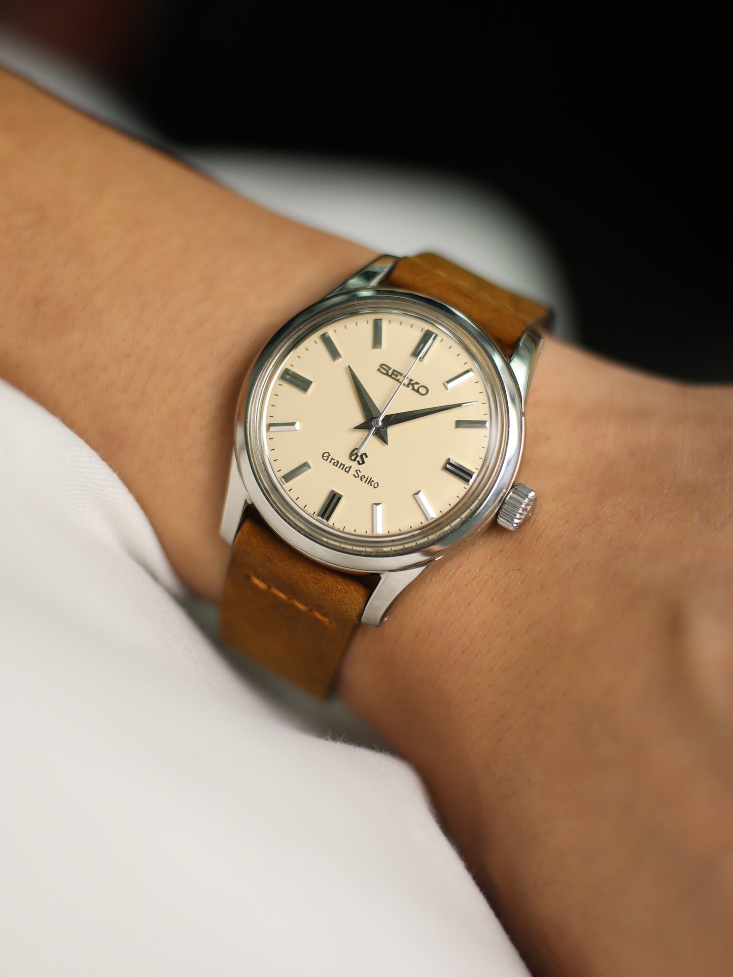 Light Brown Waxy Row-Stitch Strap