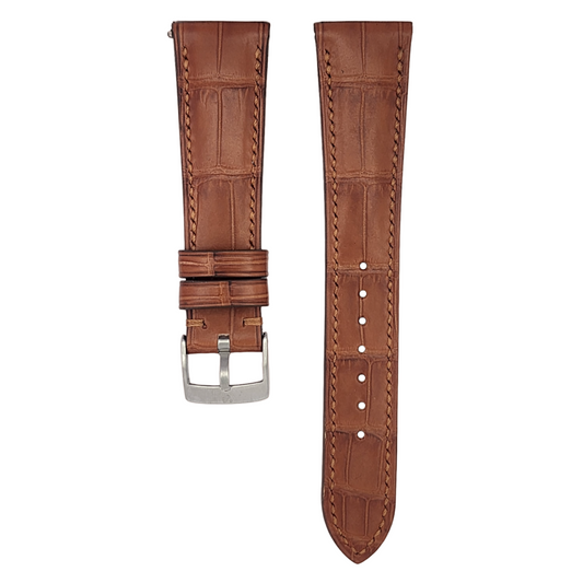 Matte Caramel Brown Alligator Hallmark Strap