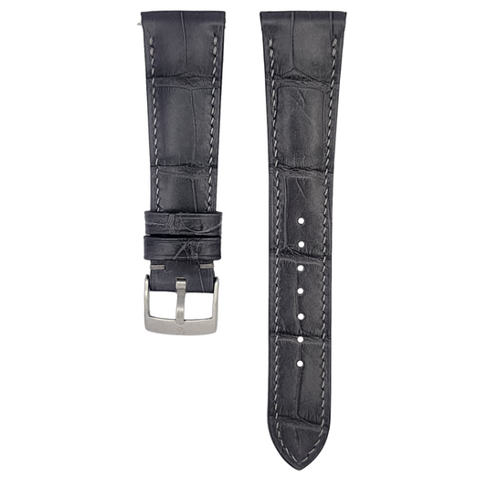 Matte Storm Grey Alligator Hallmark Strap