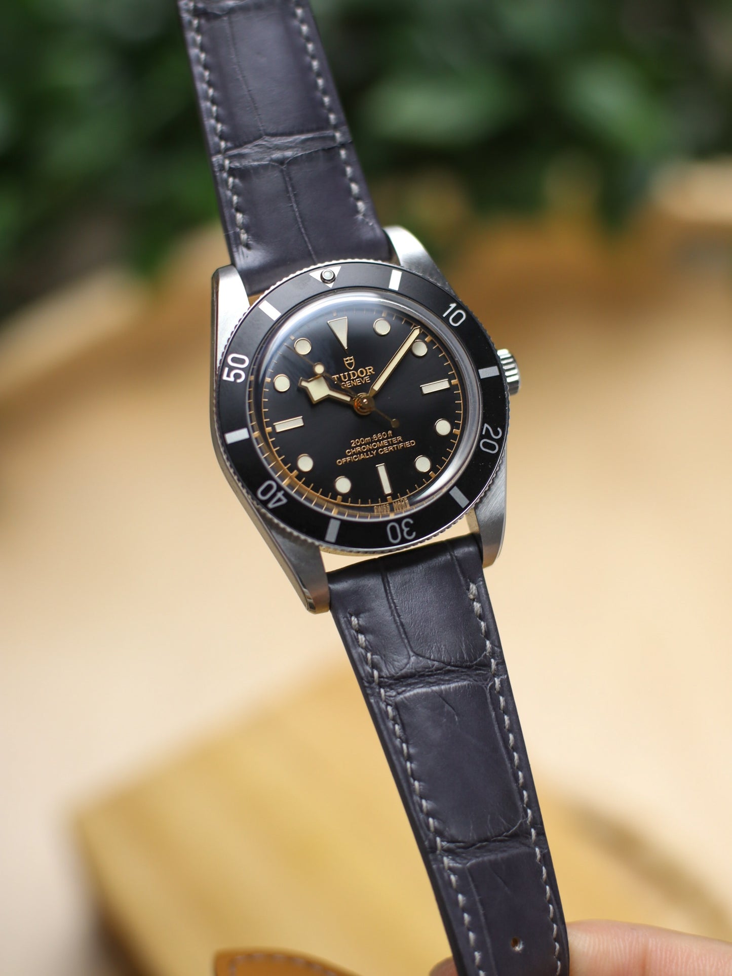 Matte Storm Grey Alligator Hallmark Strap