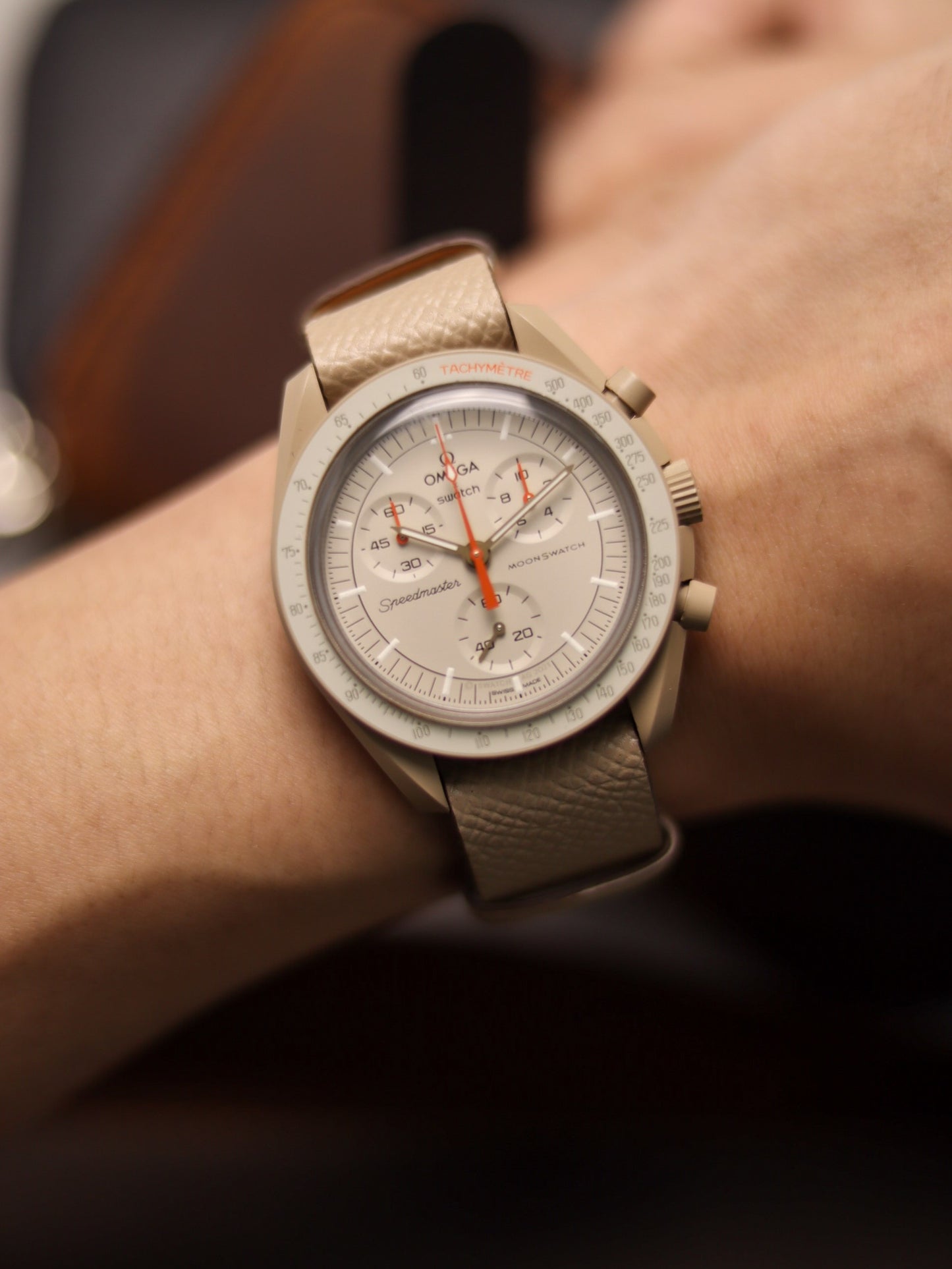 Natural Sand Epsom Military Tapered Strap