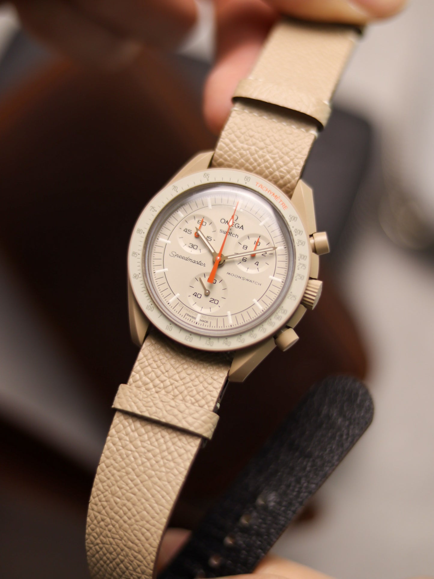Natural Sand Epsom Military Tapered Strap