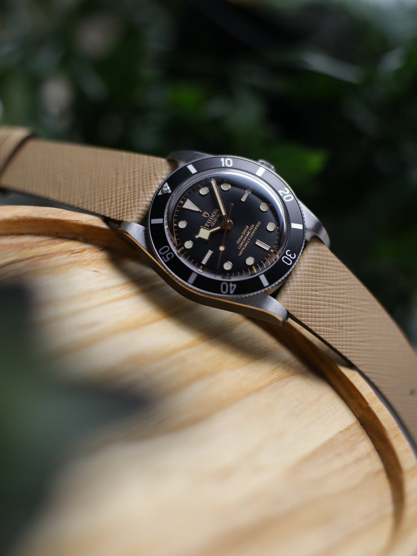 Oatmeal Cream Saffiano Stitchless Strap