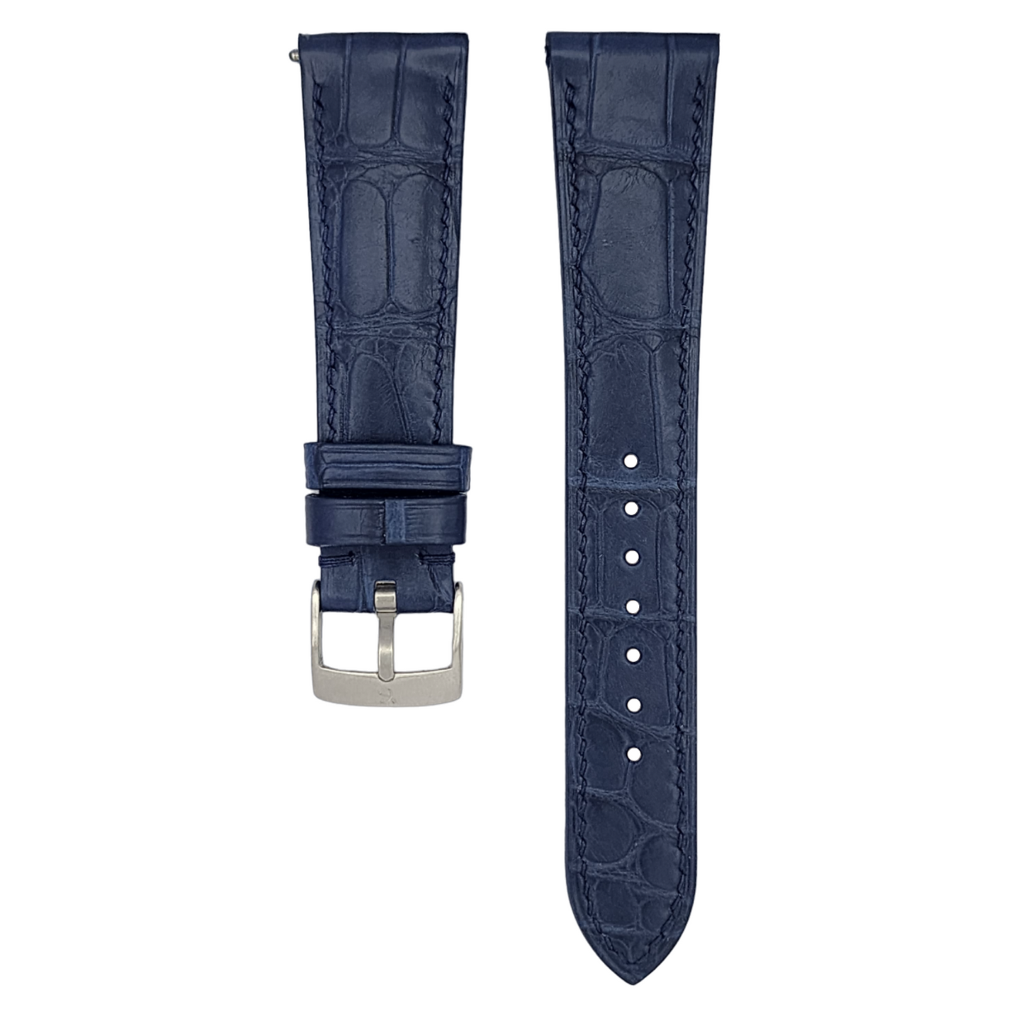 Matte Navy Blue Alligator Hallmark Strap