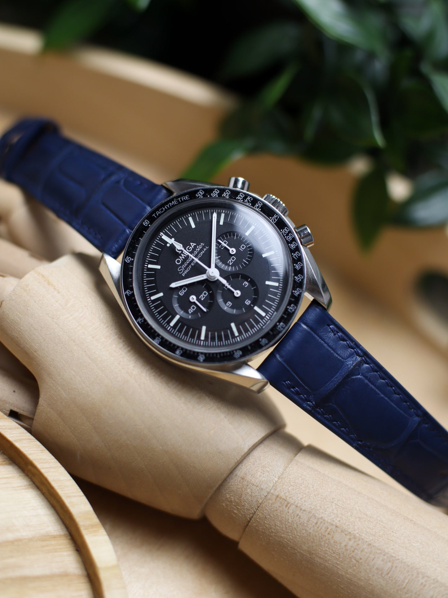 Matte Navy Blue Alligator Hallmark Strap