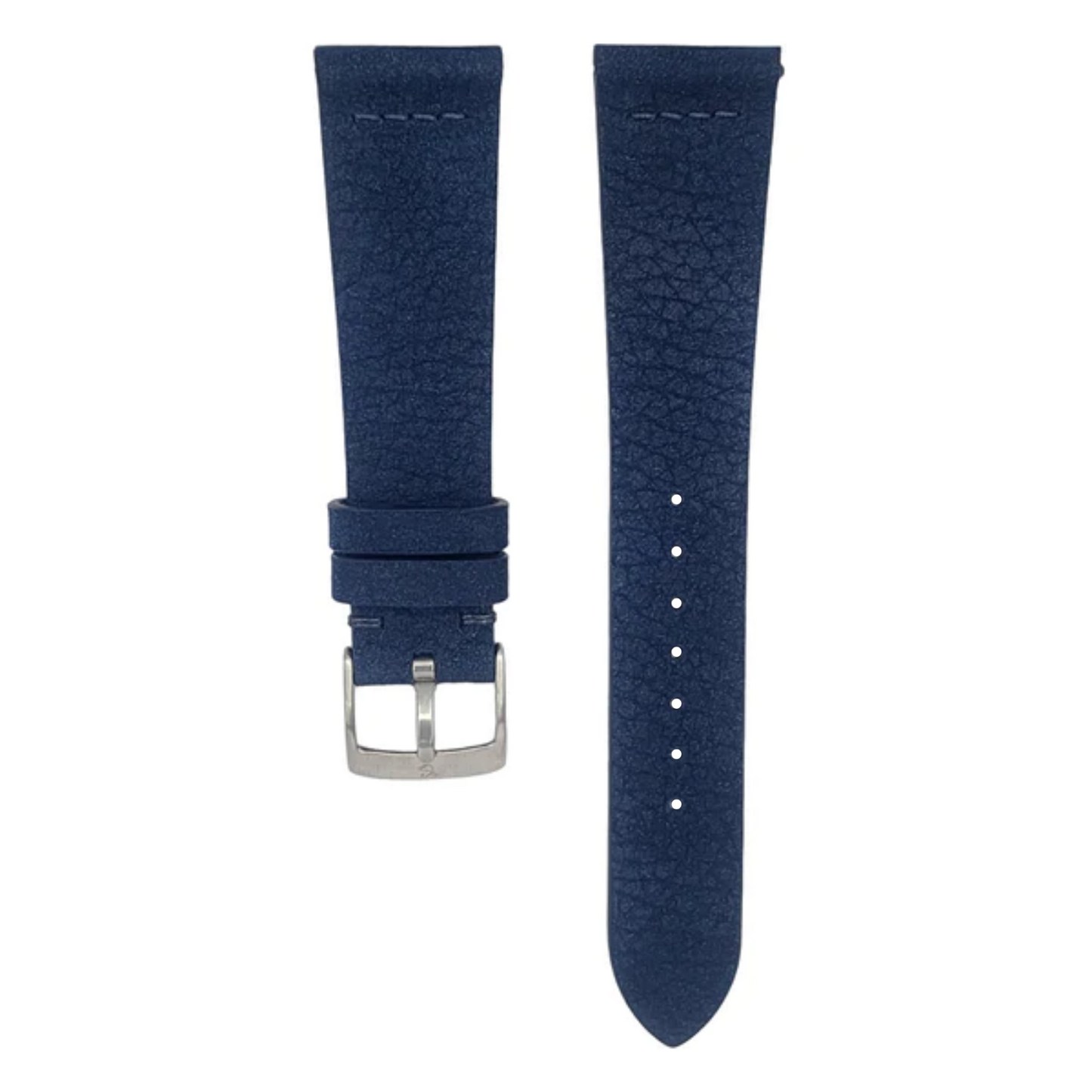 Navy Blue Nubuck Row-Stitch Strap