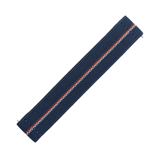 Navy Blue/Red/White Elastic Band