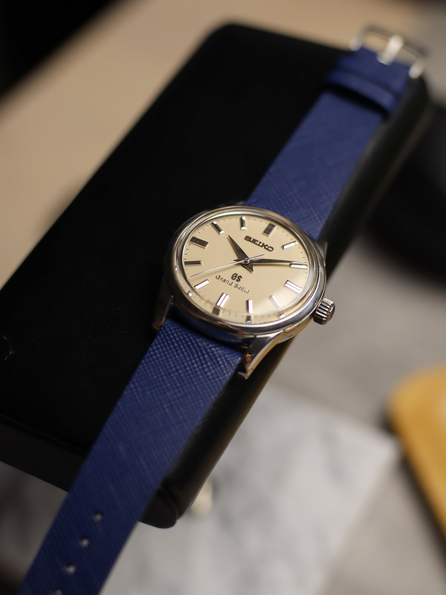 Navy Blue Saffiano Stitchless Strap