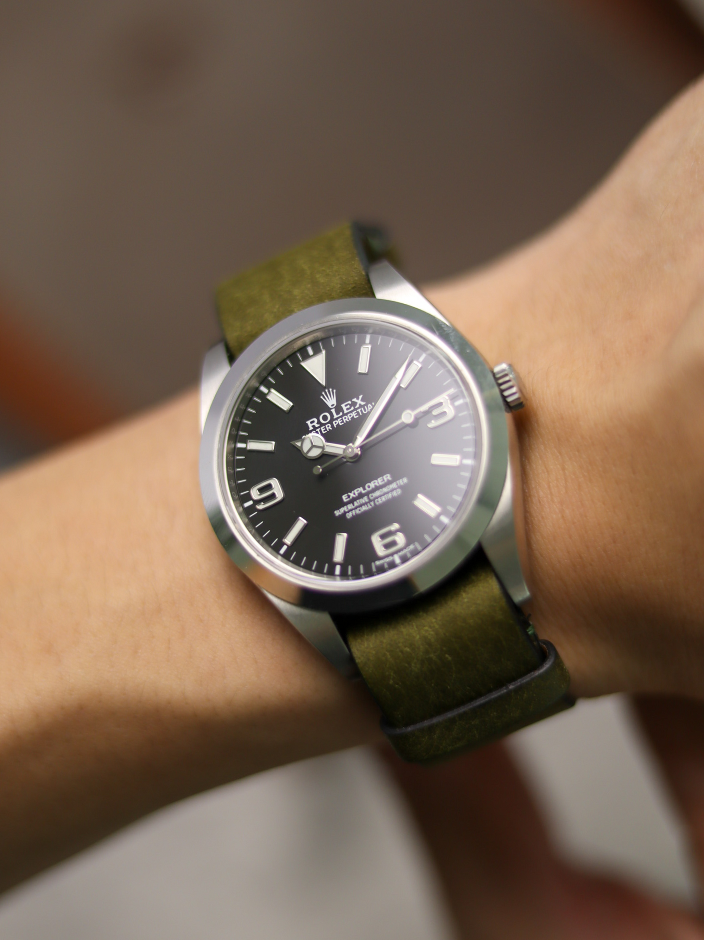 Olive Green Pueblo Military Straight Strap