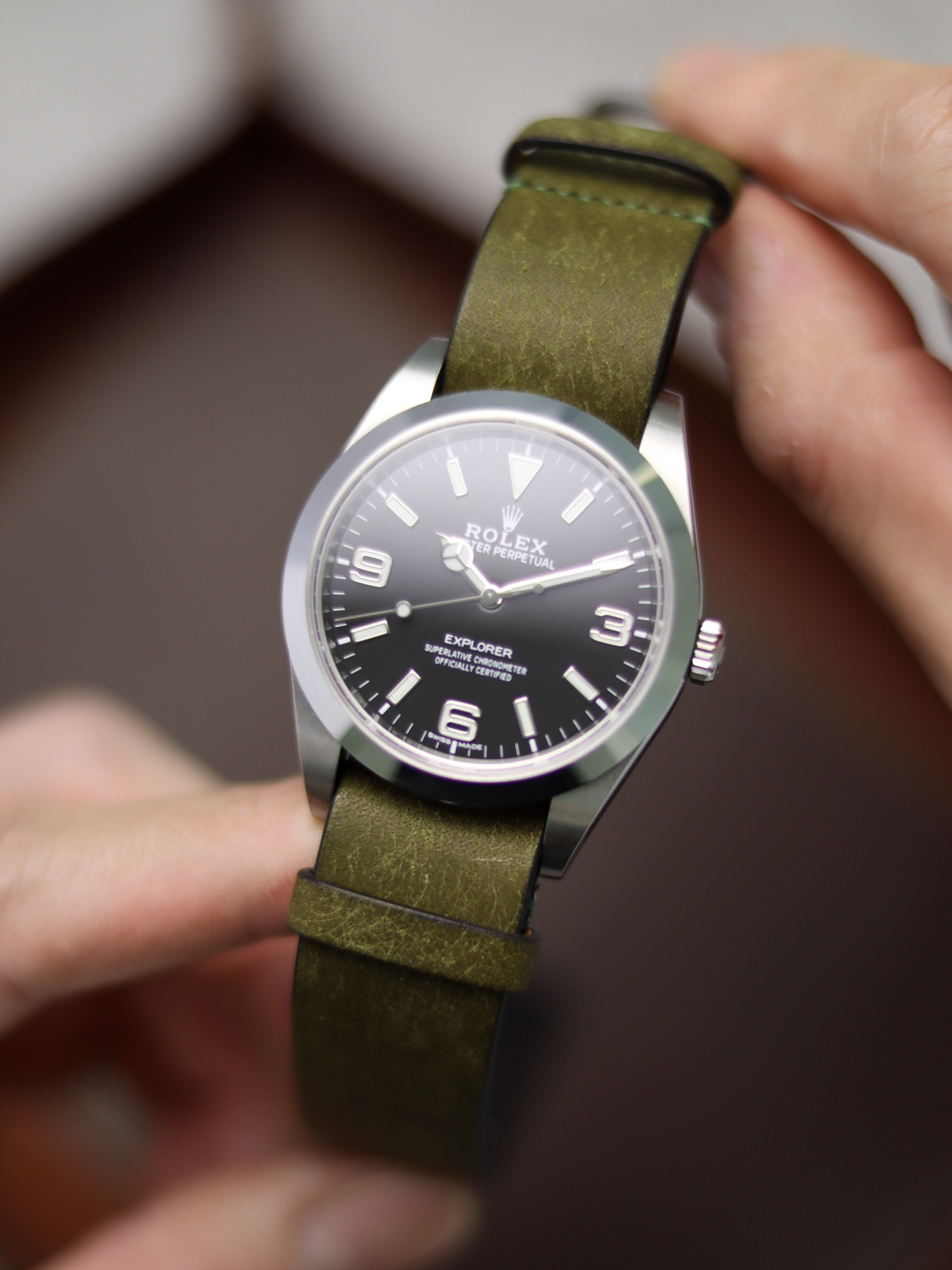 Olive Green Pueblo Military Straight Strap