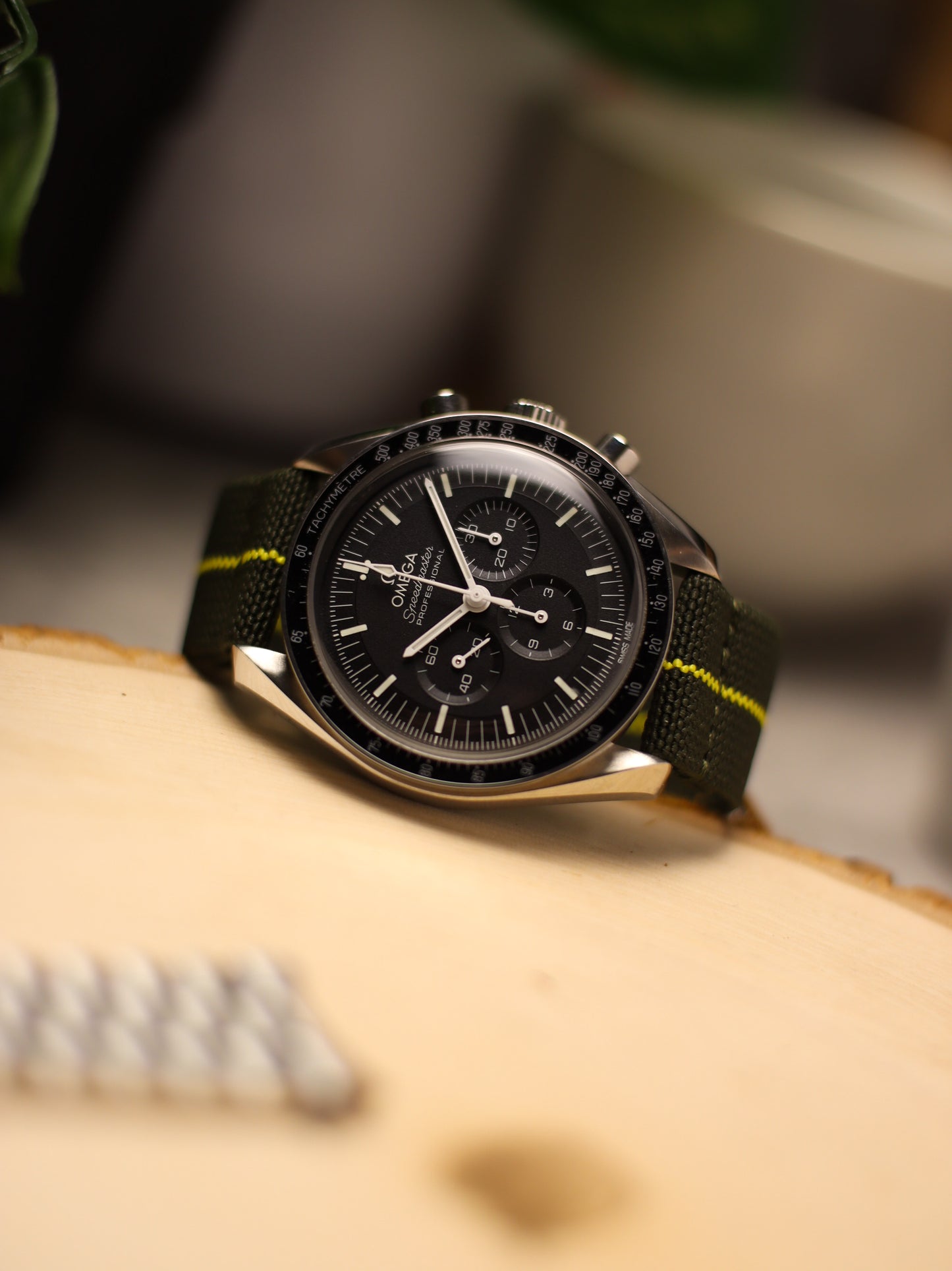 Olive Green/Yellow Elastic Band