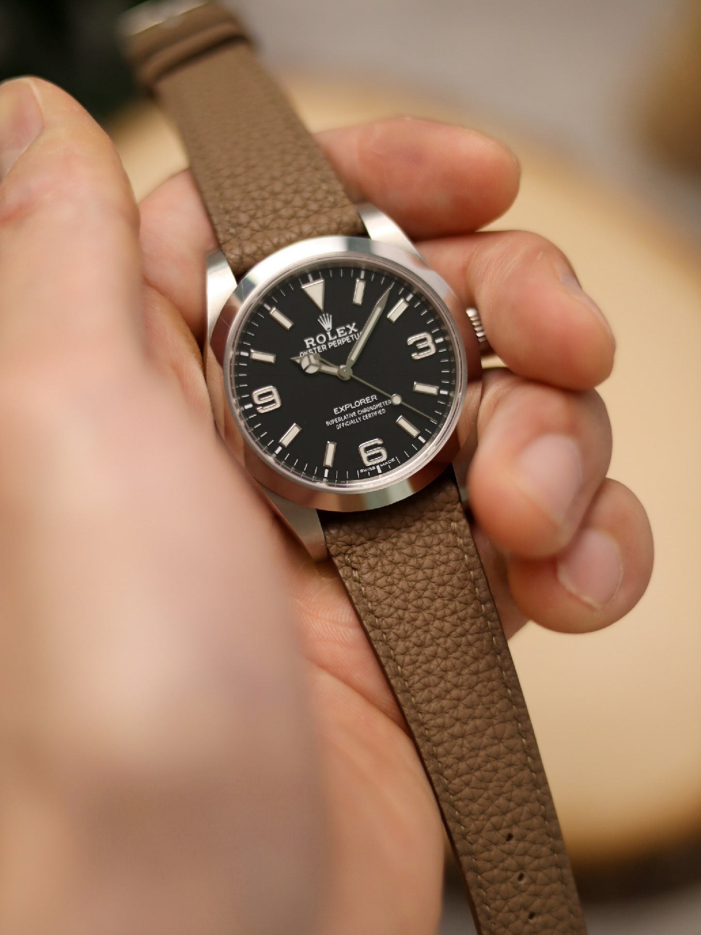 Taupe Togo Lean Strap