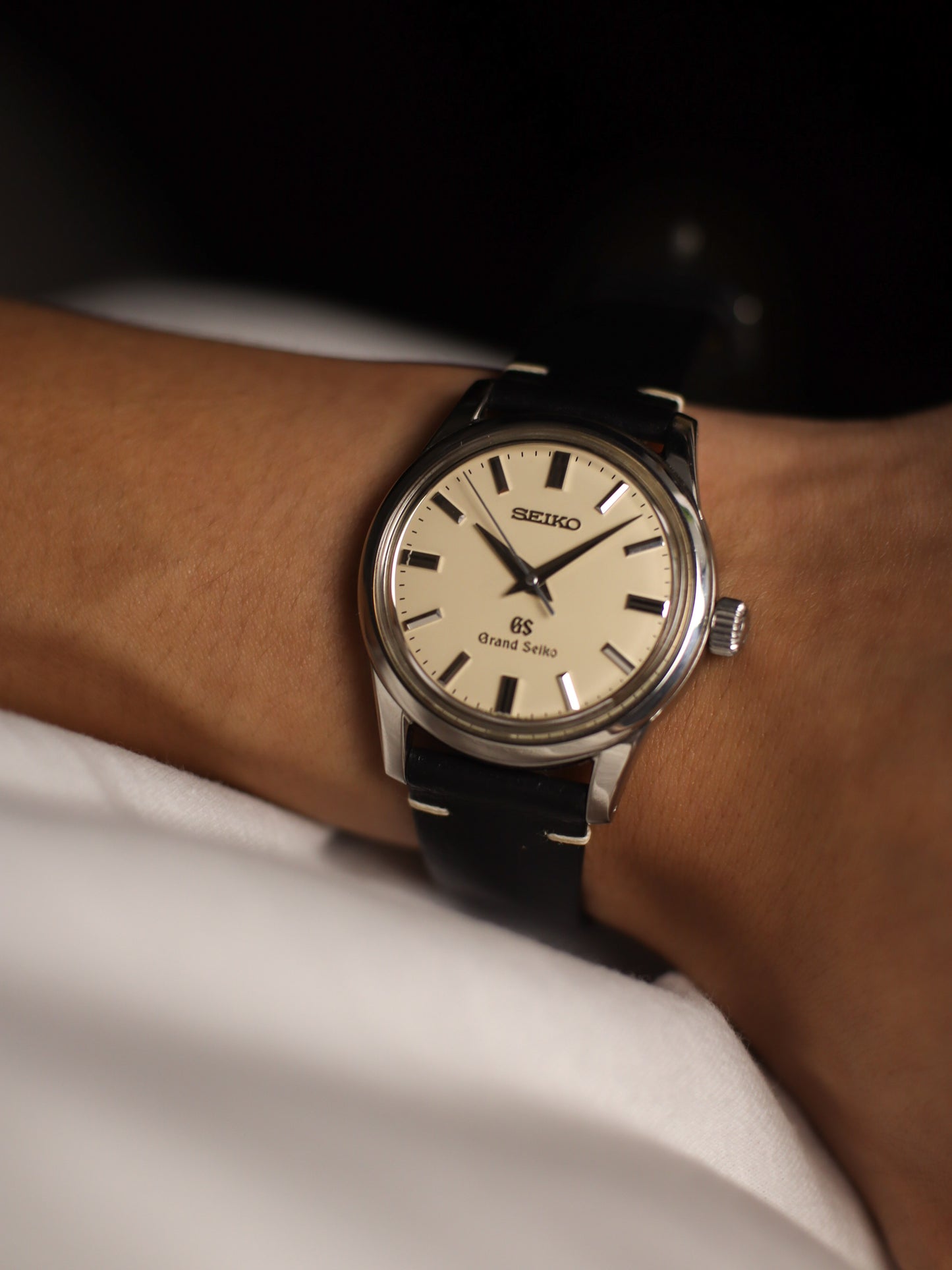 Vintage Black Vachetta (Minerva Box) Point-Stitch Strap