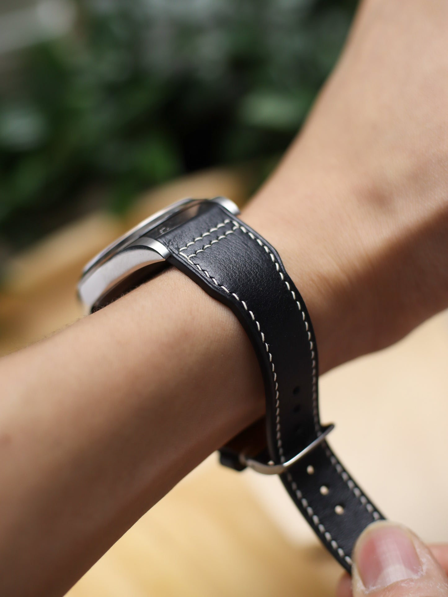 Vintage Black Vachetta (Minerva Box) Pilot (Lean) Strap