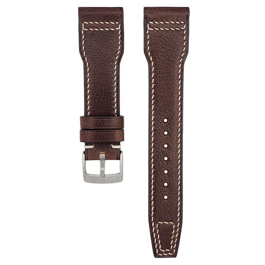 Vintage Dark Brown Vachetta (Minerva Box) Pilot (Lean) Strap