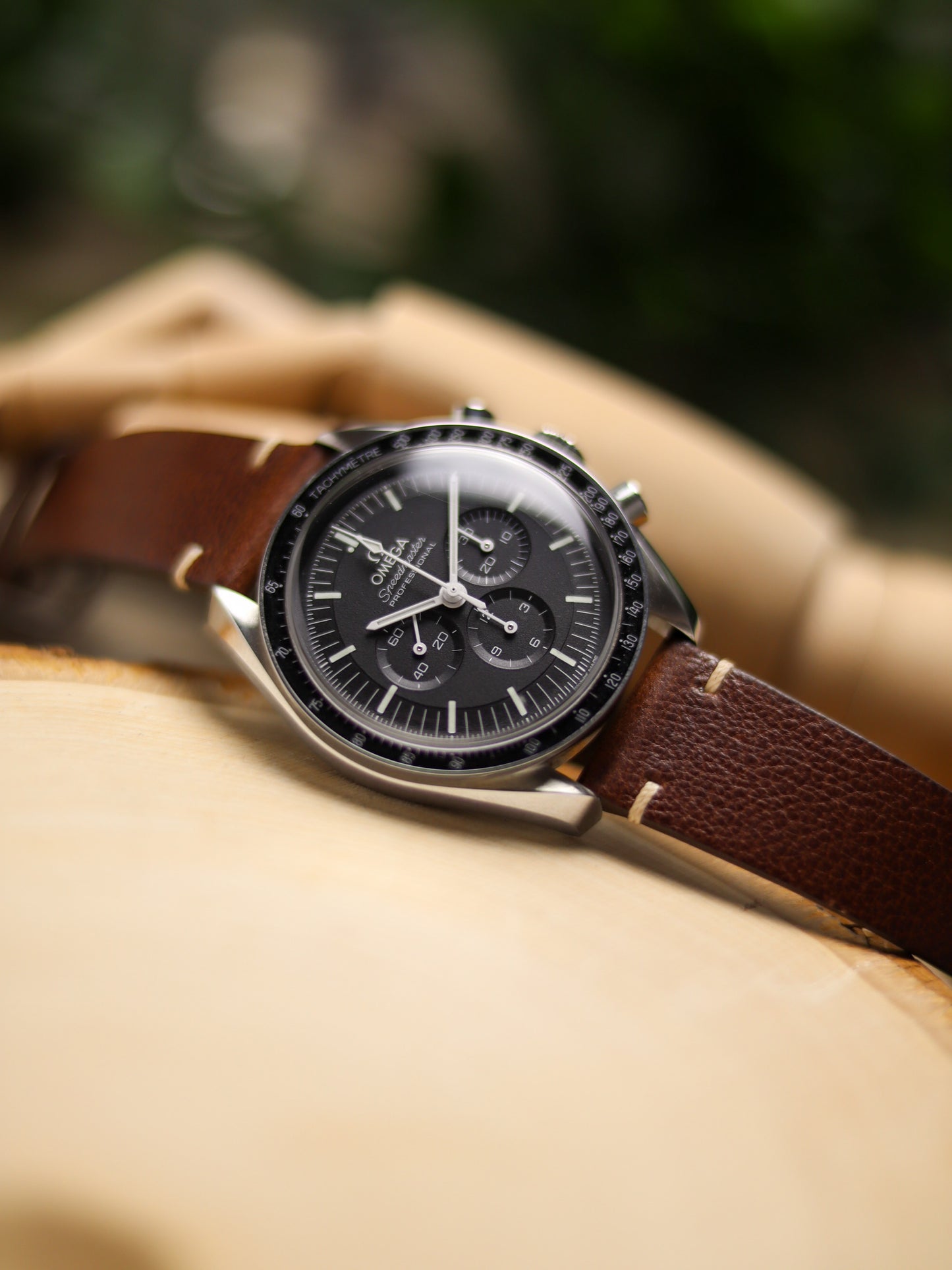 Vintage Dark Brown Vachetta (Minerva Box) Point-Stitch Strap