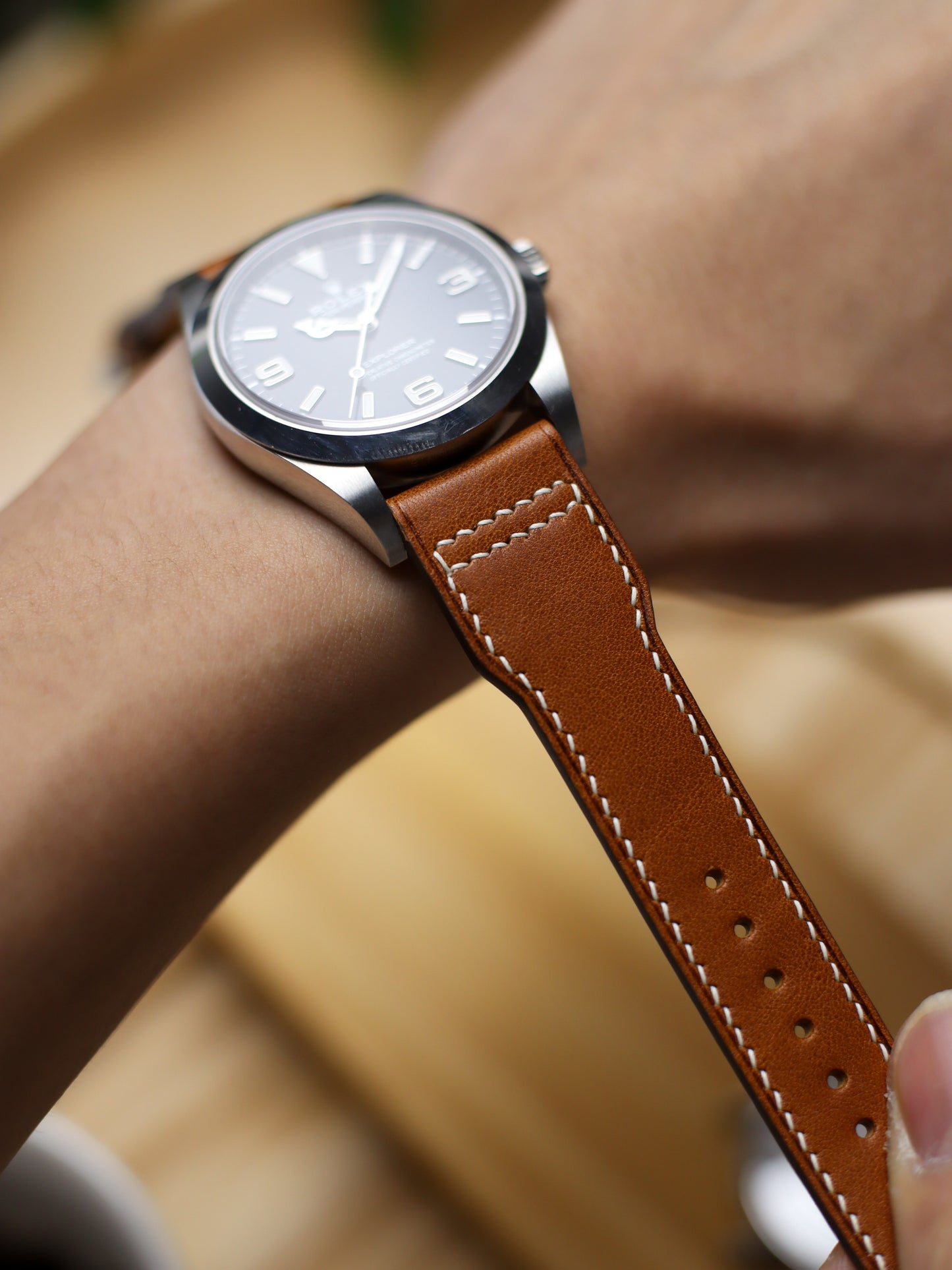 Vintage Light Brown Vachetta (Minerva Box) Pilot (Lean) Strap