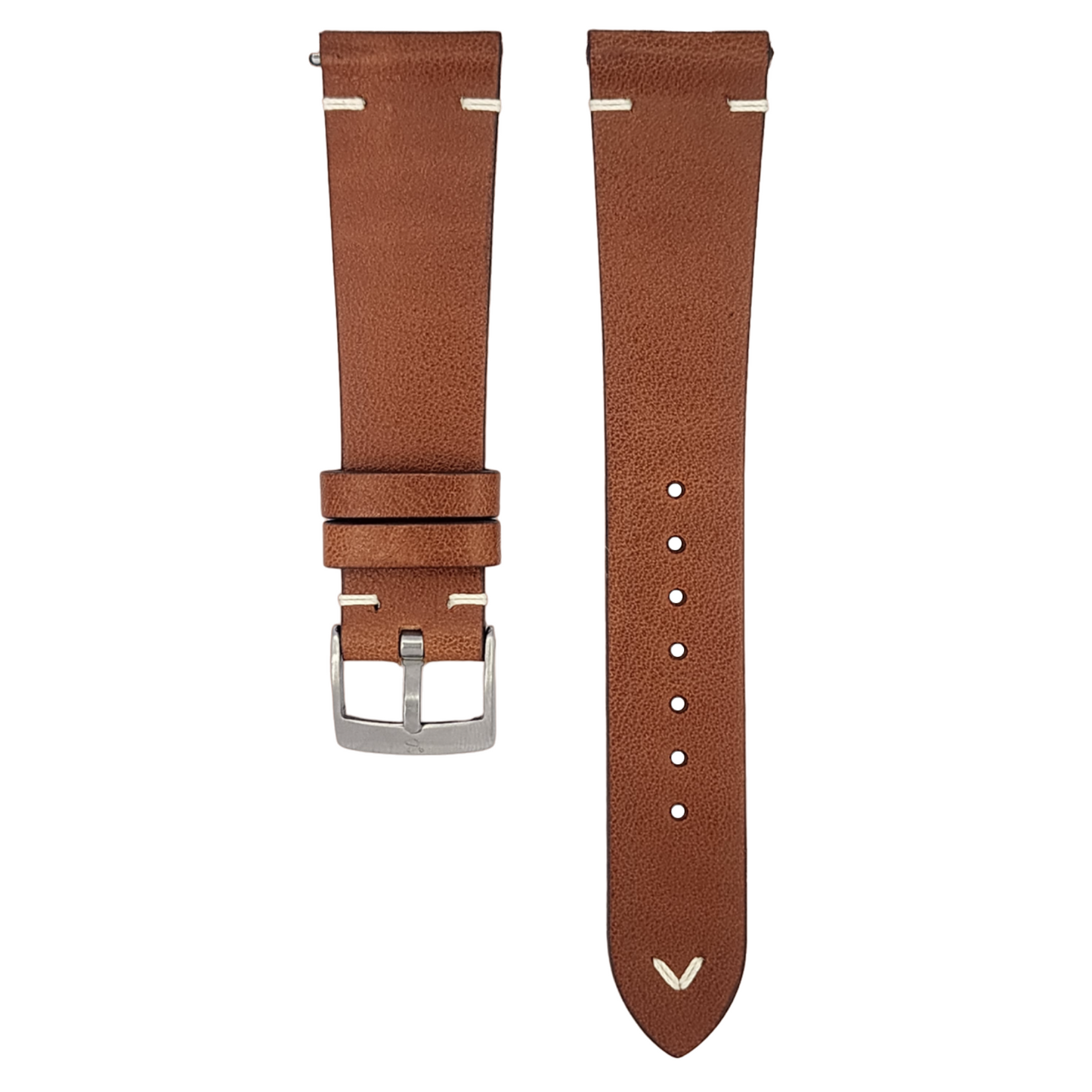 Vintage Light Brown Vachetta (Minerva Box) Point-Stitch Strap
