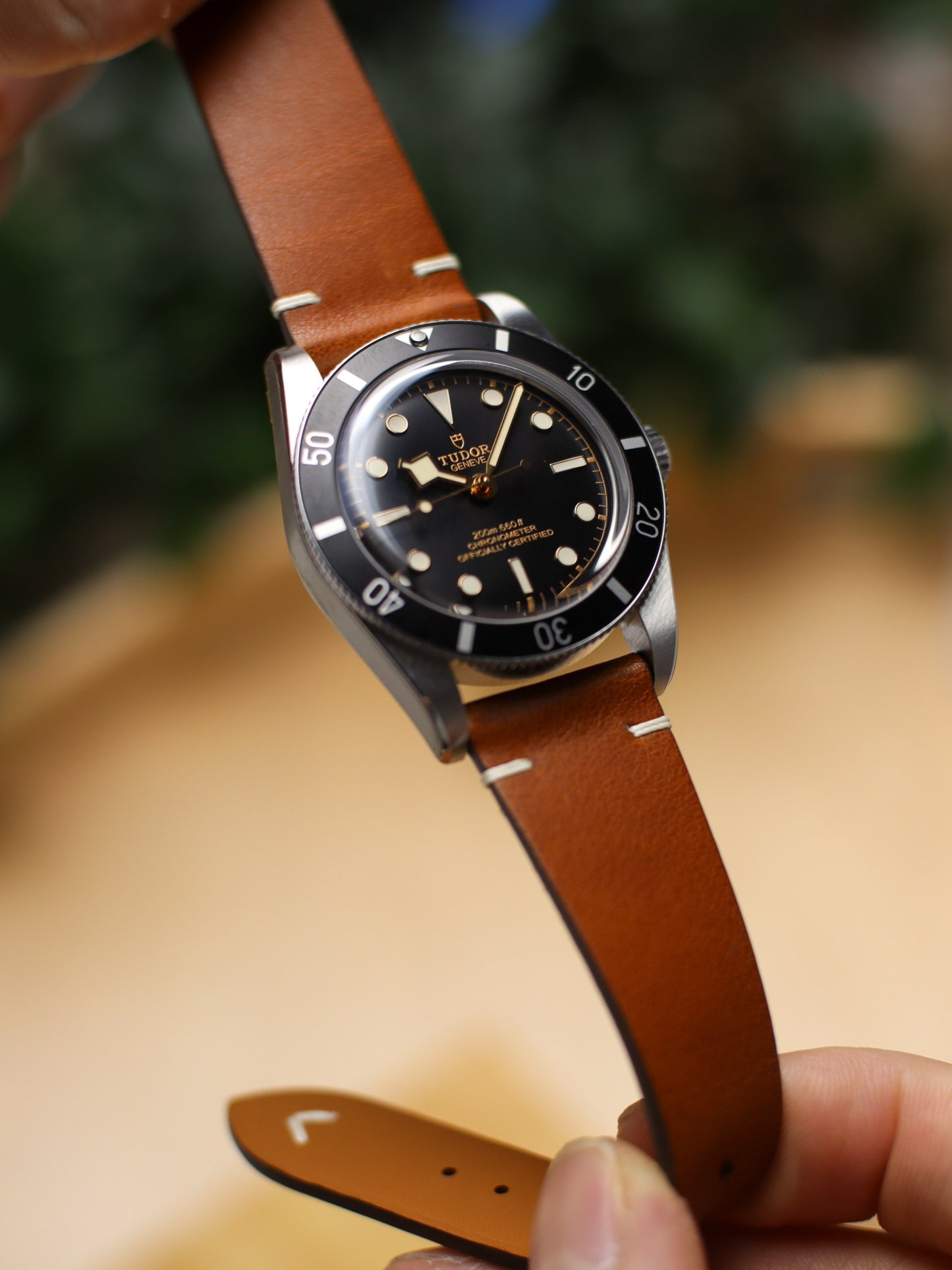 Vintage Light Brown Vachetta (Minerva Box) Point-Stitch Strap