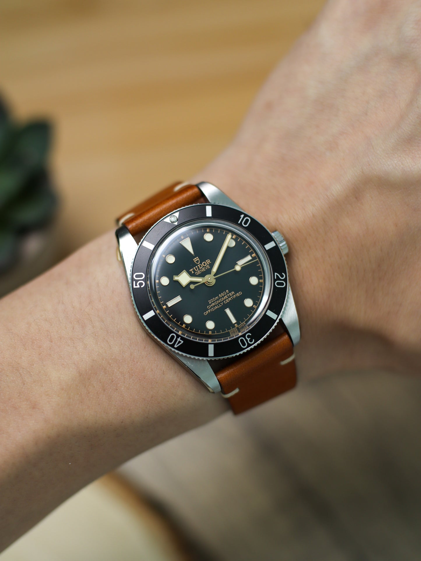 Vintage Light Brown Vachetta (Minerva Box) Point-Stitch Strap