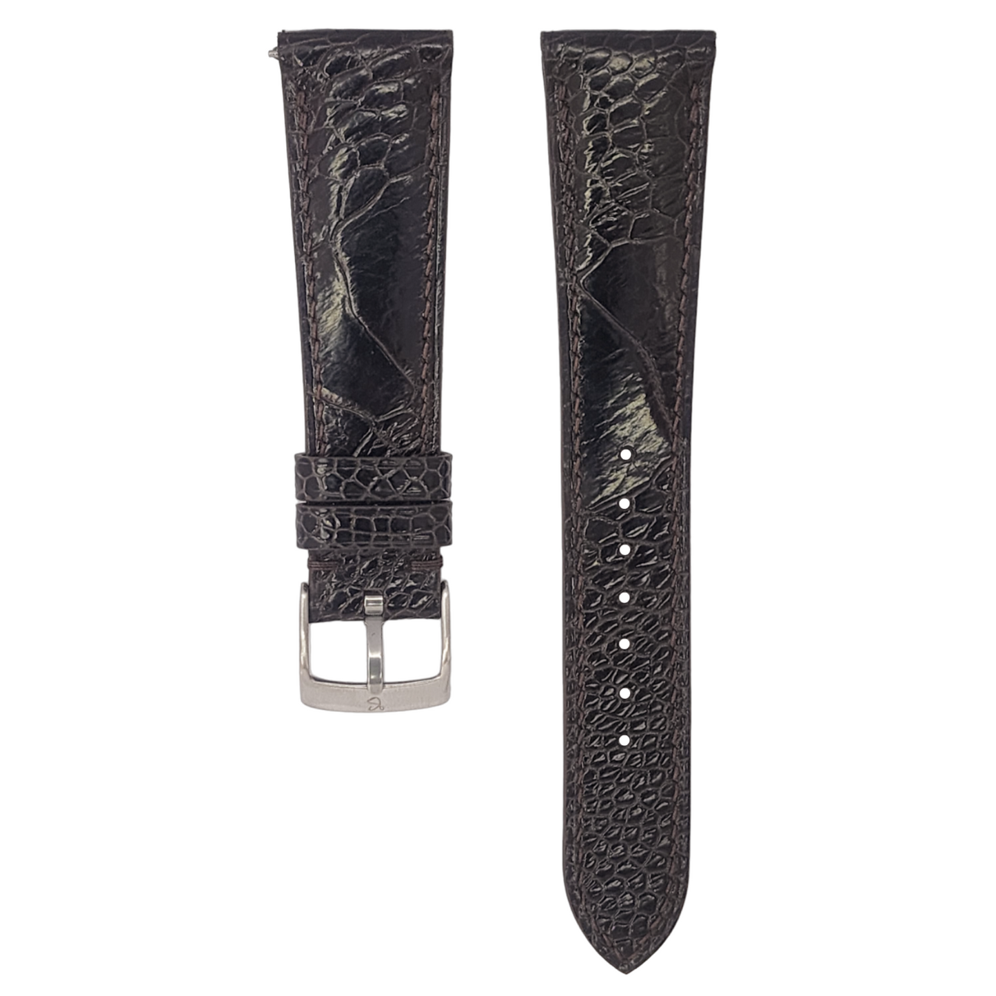 Dark Brown Ostrich Hallmark Strap